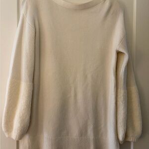 Anthropologie Cream Crew Neck Sweater